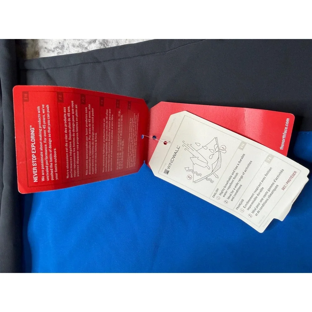 THE NORTH FACE Stretch SS Tech Jacket Blue Grey WindWall Men's Size Large‎ New